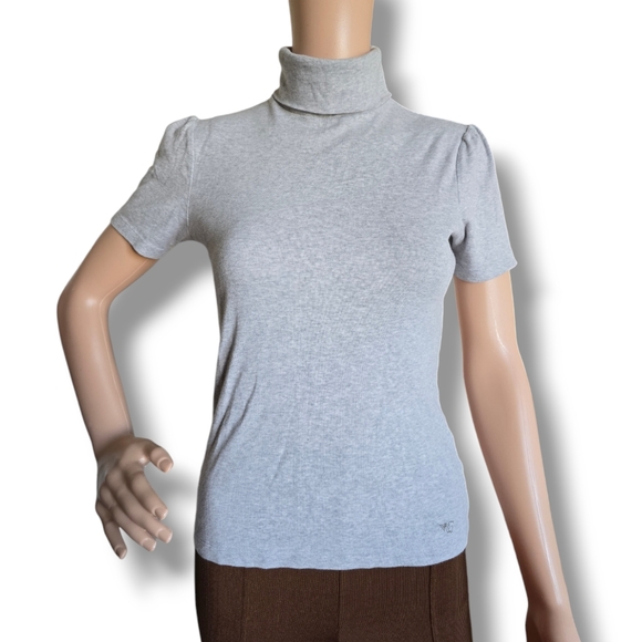 ESPRIT Women's Heather Grey Turtleneck Ribbed Knit Tee - Picture 13 of 16